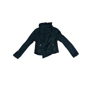 Jarbo Dark Navy Asymmetrical Zip Moto Jacket Medium